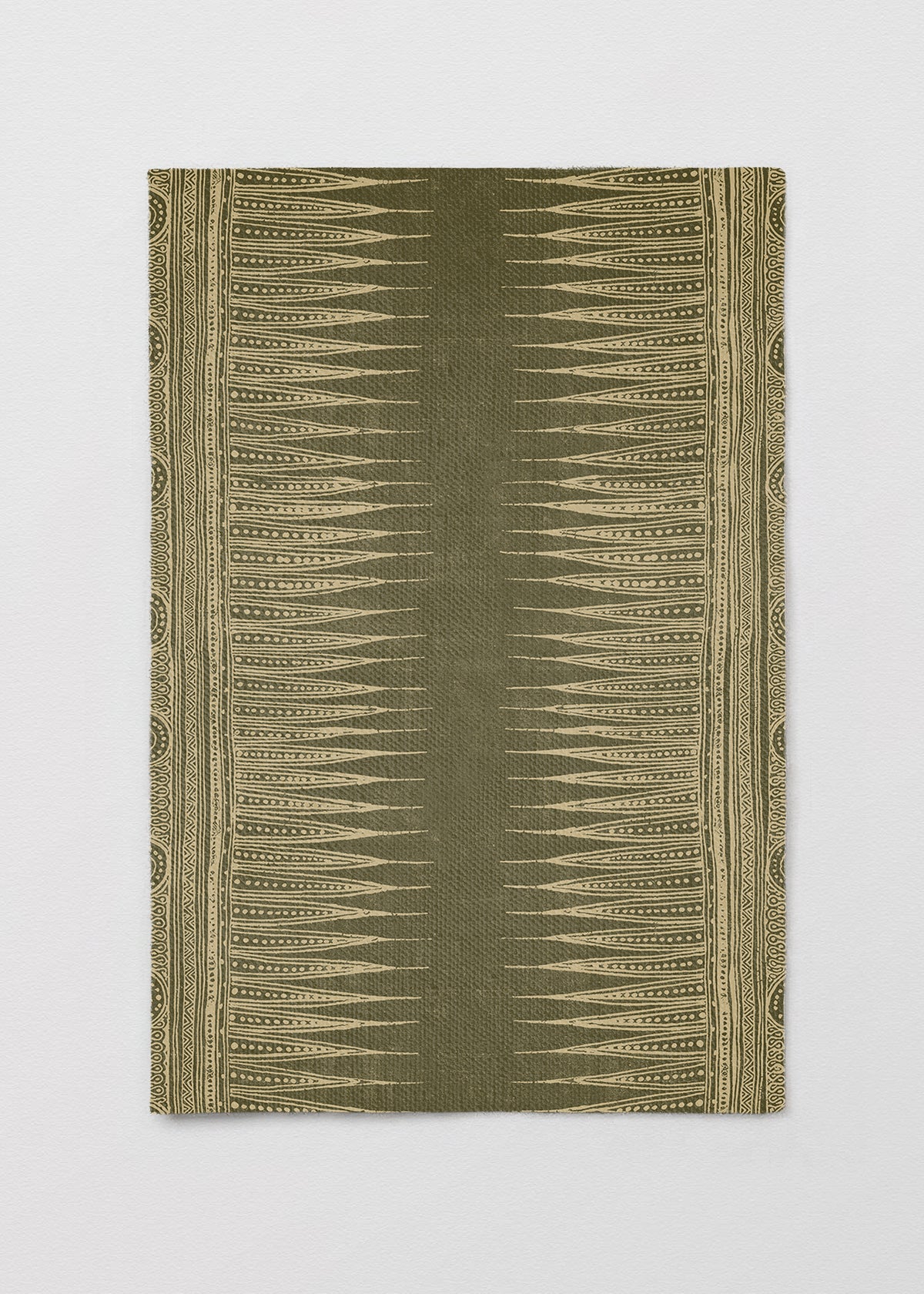 Papel Mural Tribal Shogun Verde Oliva