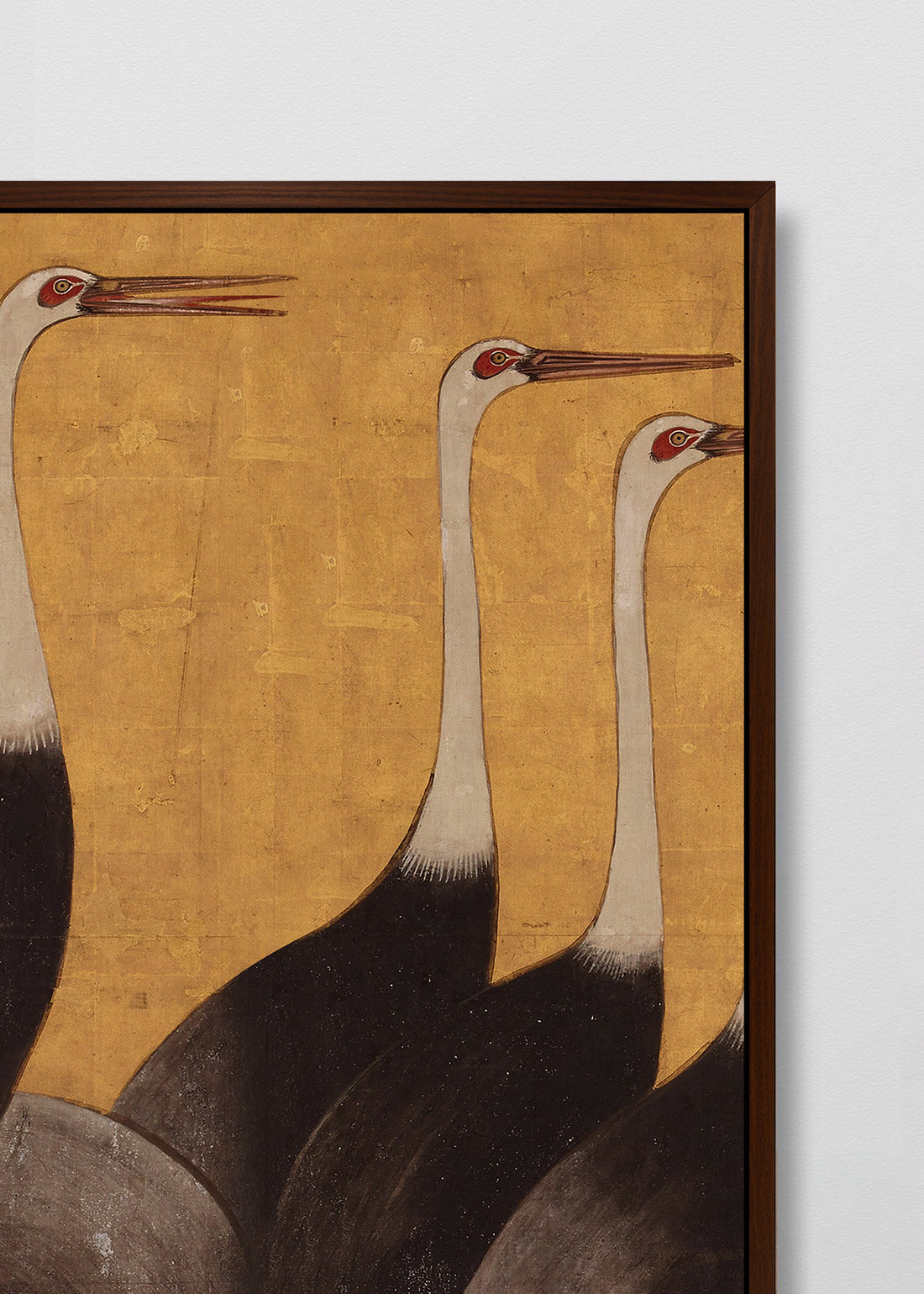 Paneles Murales de lino Grullas Doradas- Serie 03