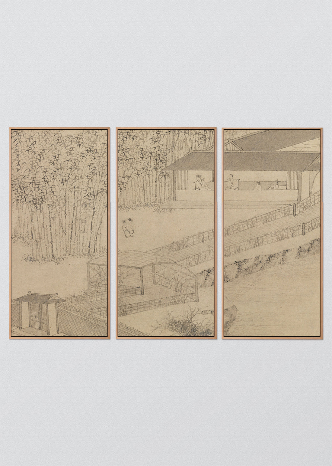 Paneles Murales de lino Jardín Japones - Serie 03