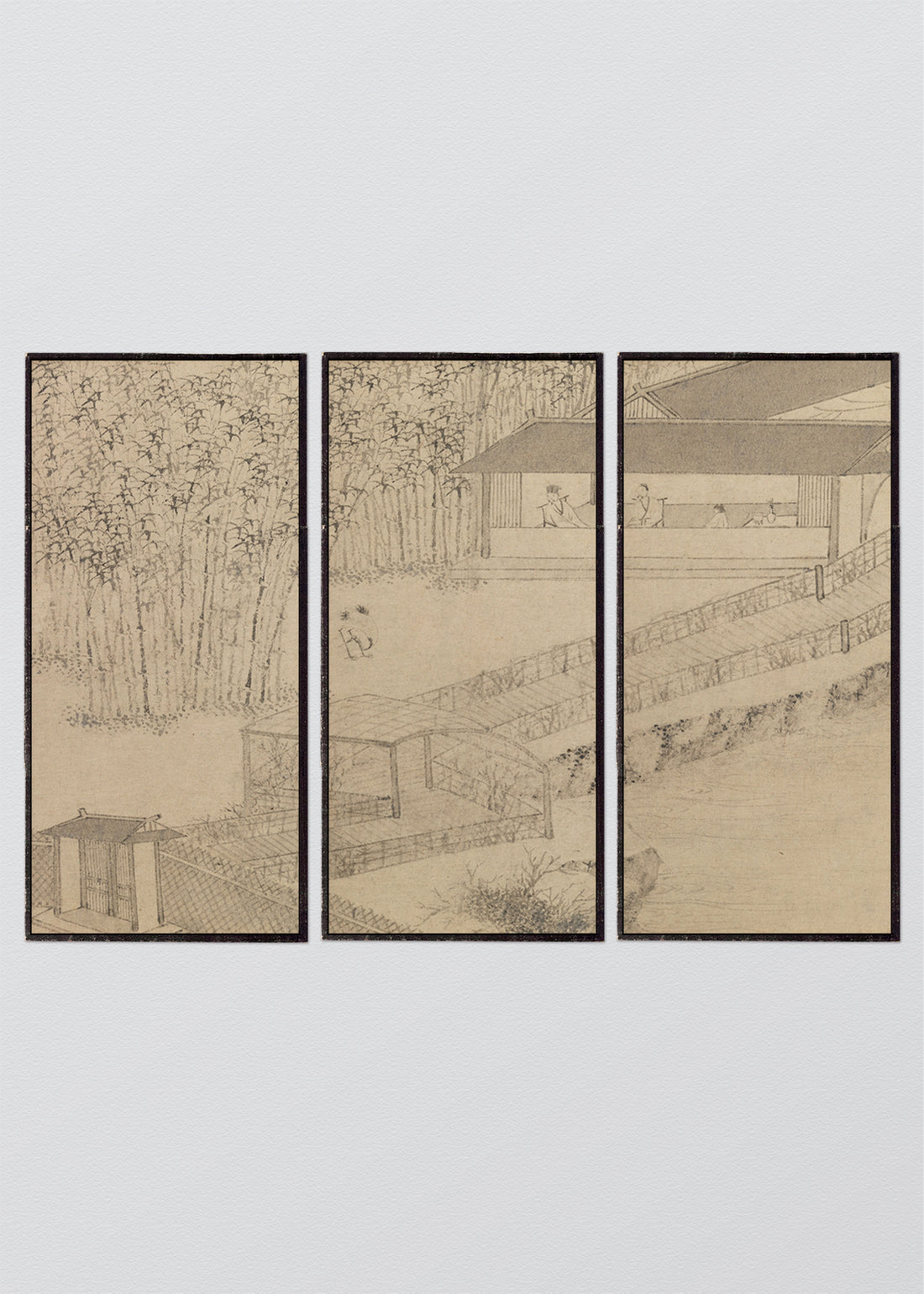 Paneles Murales de lino Jardín Japones - Serie 03