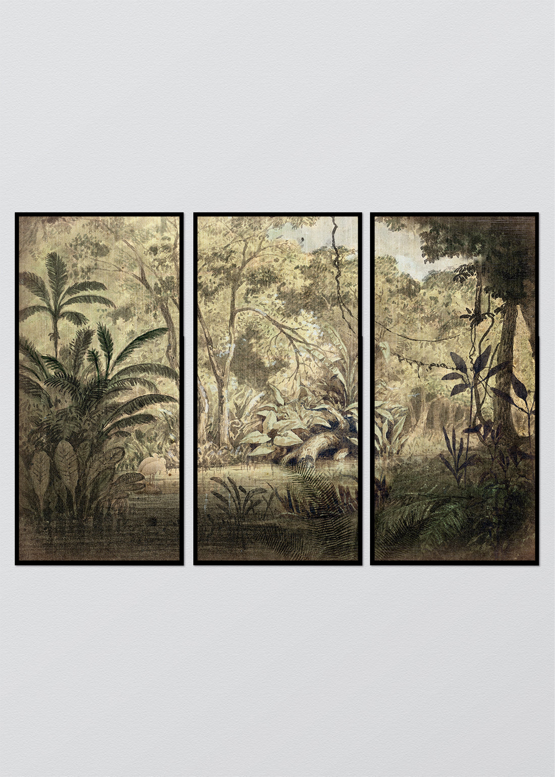 Paneles Murales de lino Jungla Amazónica - Serie 03