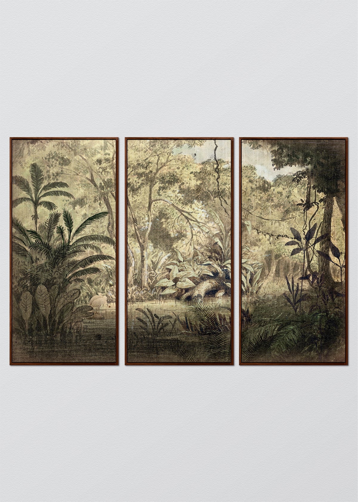 Paneles Murales de lino Jungla Amazónica - Serie 03