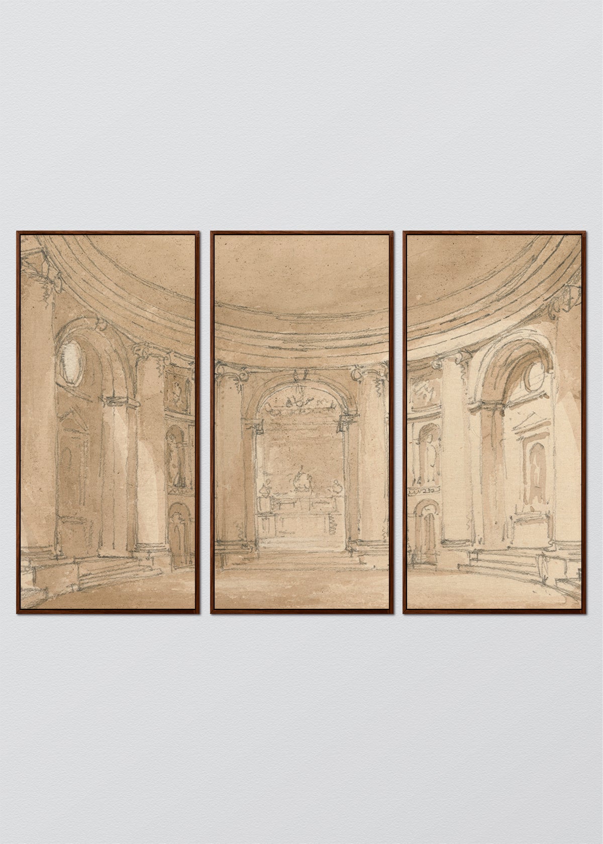Paneles Murales de lino Boceto Templo - Serie 03