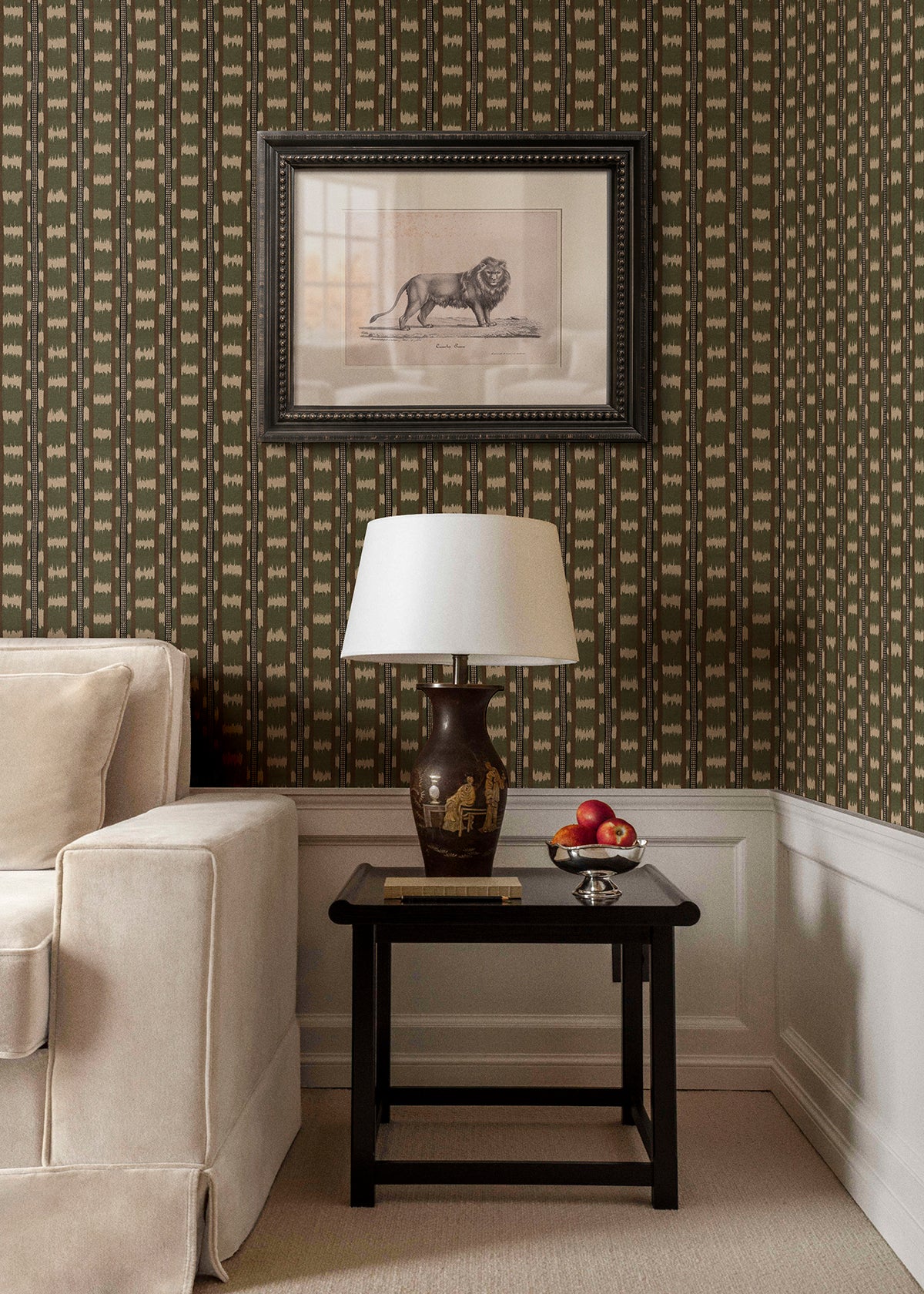 Papel Mural Liberty Punch Verde Oliva