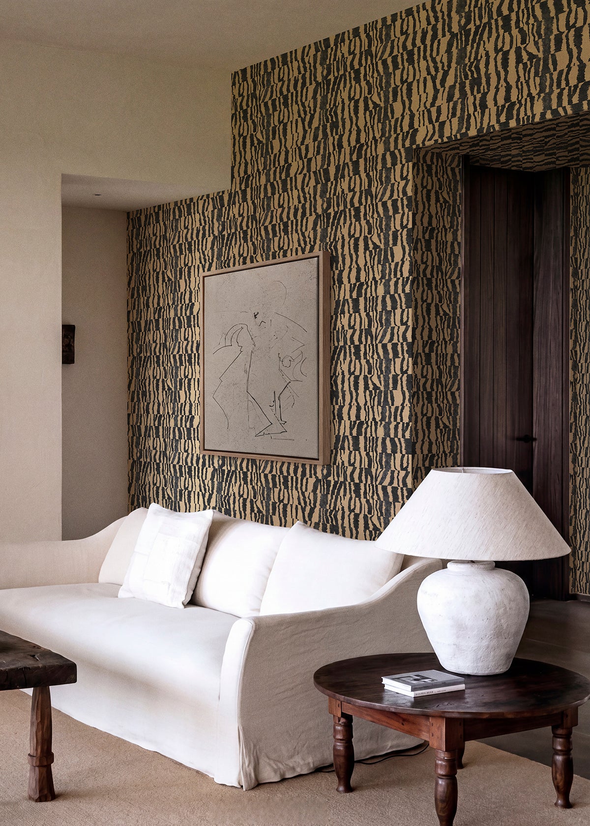 Papel Mural Trama Natural Noir