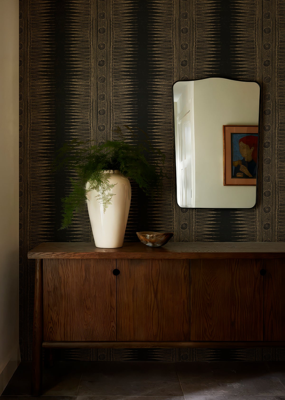 Papel Mural Tribal Shogun Negro Nuit