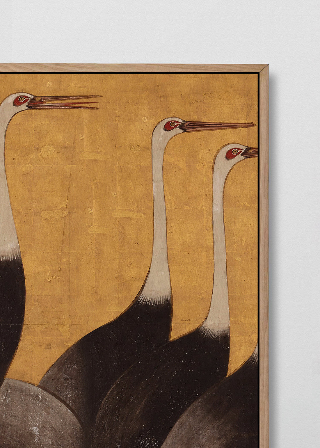 Paneles Murales de lino Grullas Doradas- Serie 03