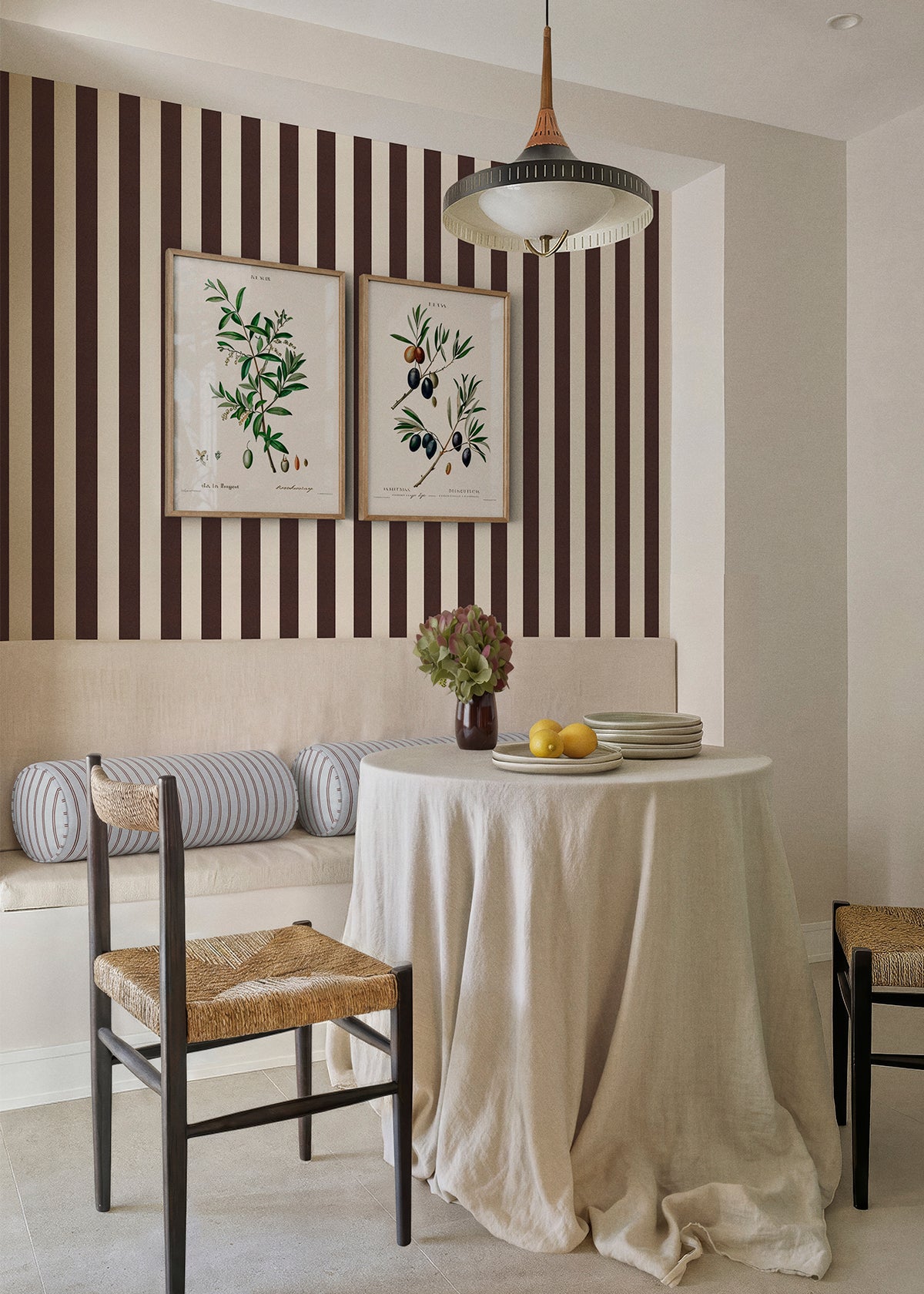 Papel Mural Maxi Rayas Café Smoked Tabaco