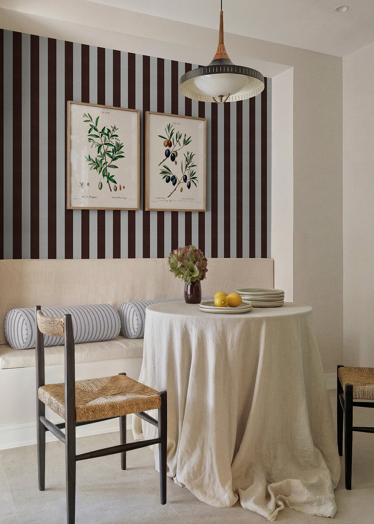 Papel Mural Maxi Rayas Celeste Blueberry Punch