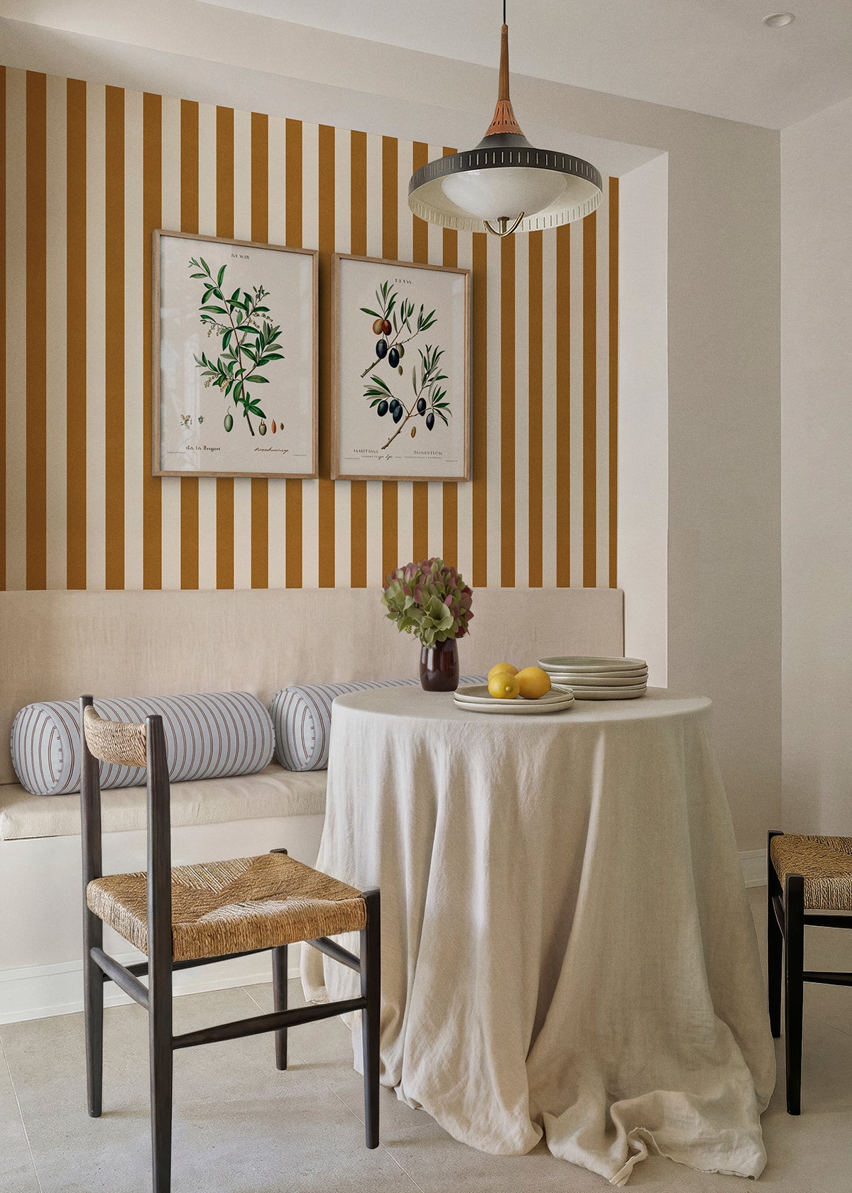 Papel Mural Maxi Rayas Mostaza Dijon