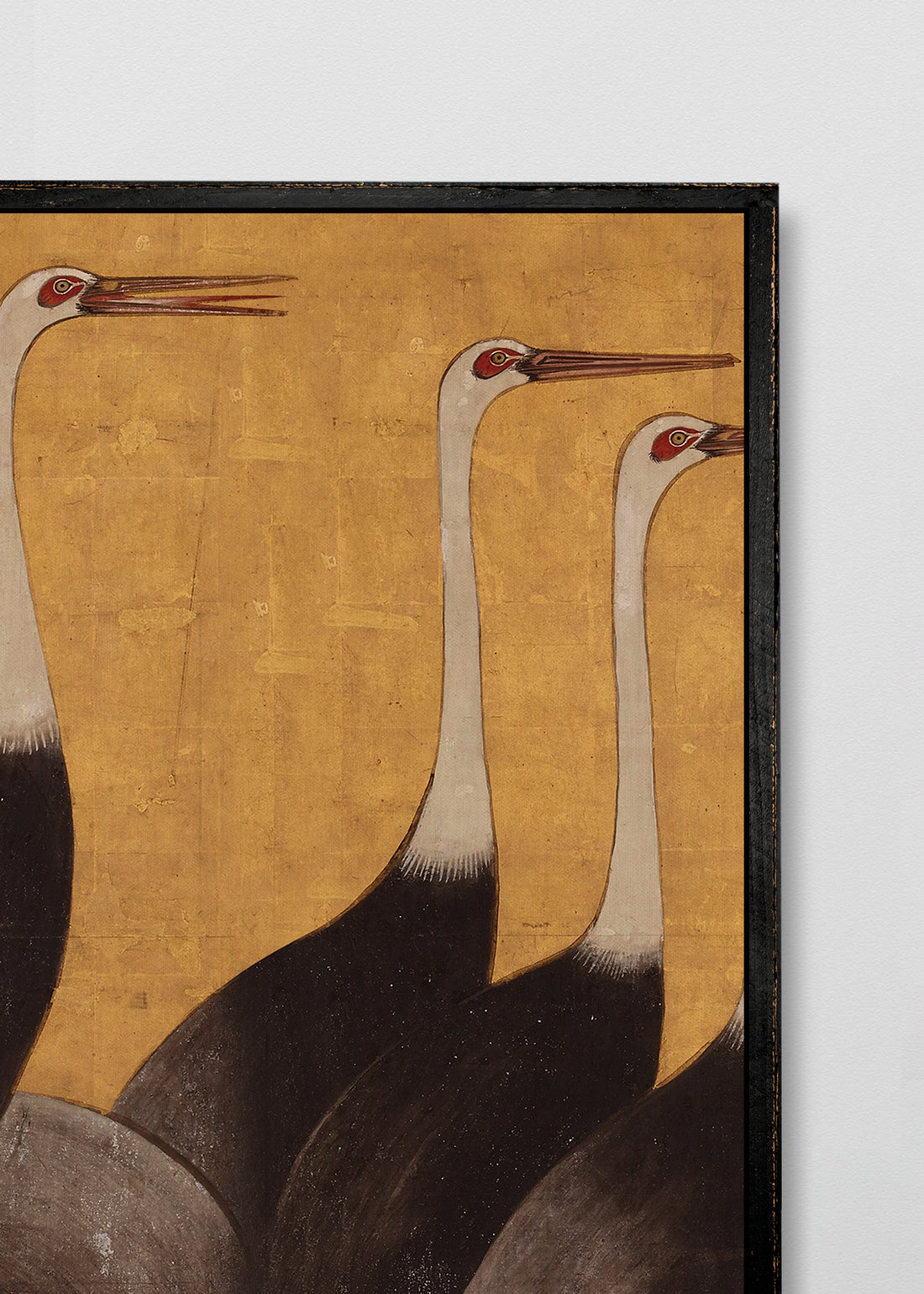 Paneles Murales de lino Grullas Doradas- Serie 03