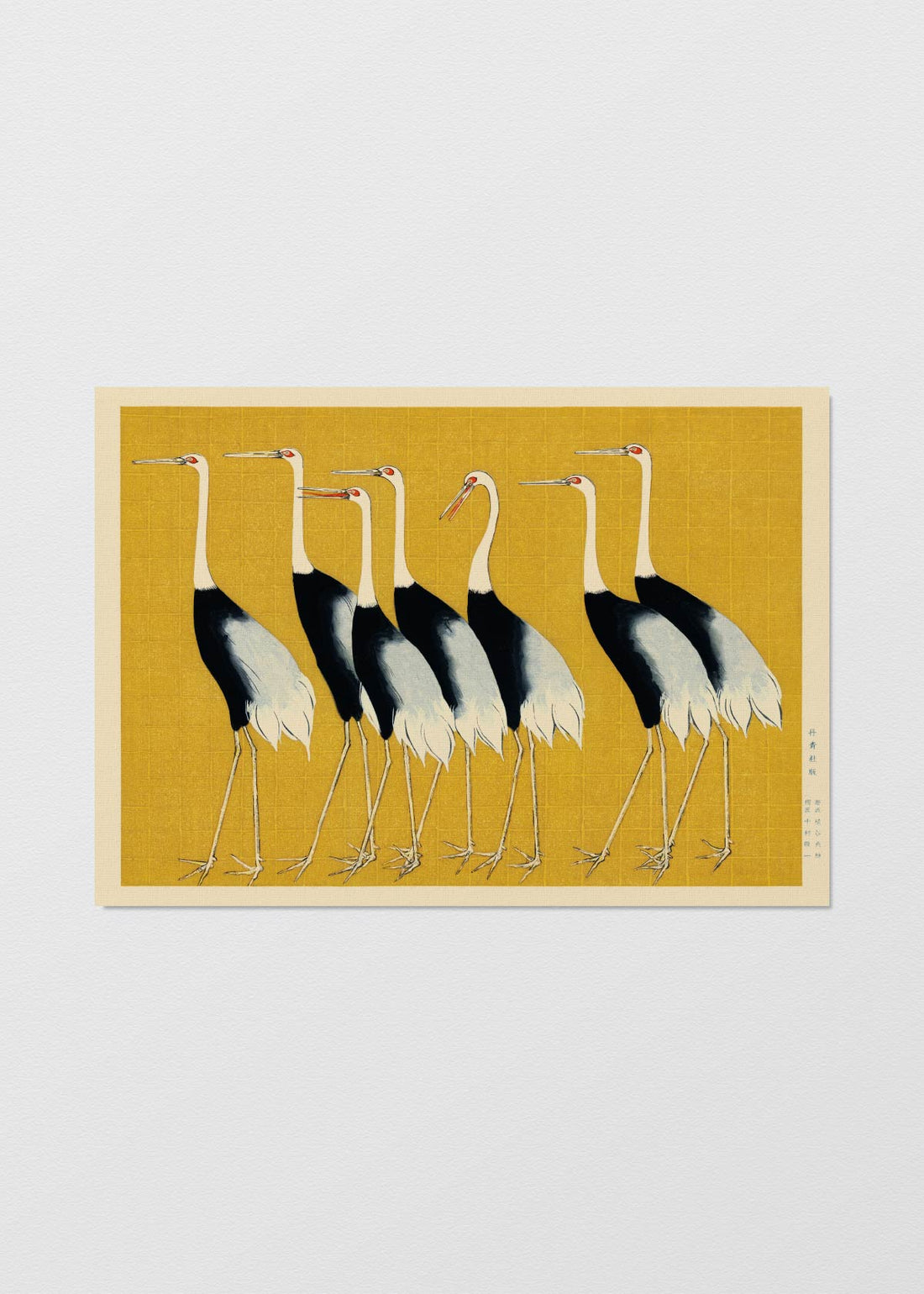 Cuadro Papel Algodón grullas coronadas n1  - REBAJAS