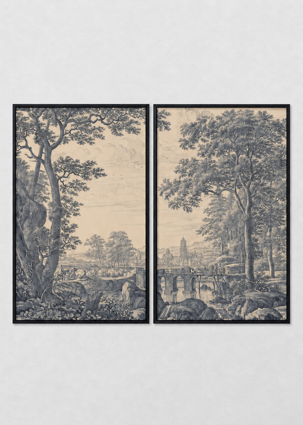 Paneles Murales de lino toile de jouy - Serie 02  - REBAJAS