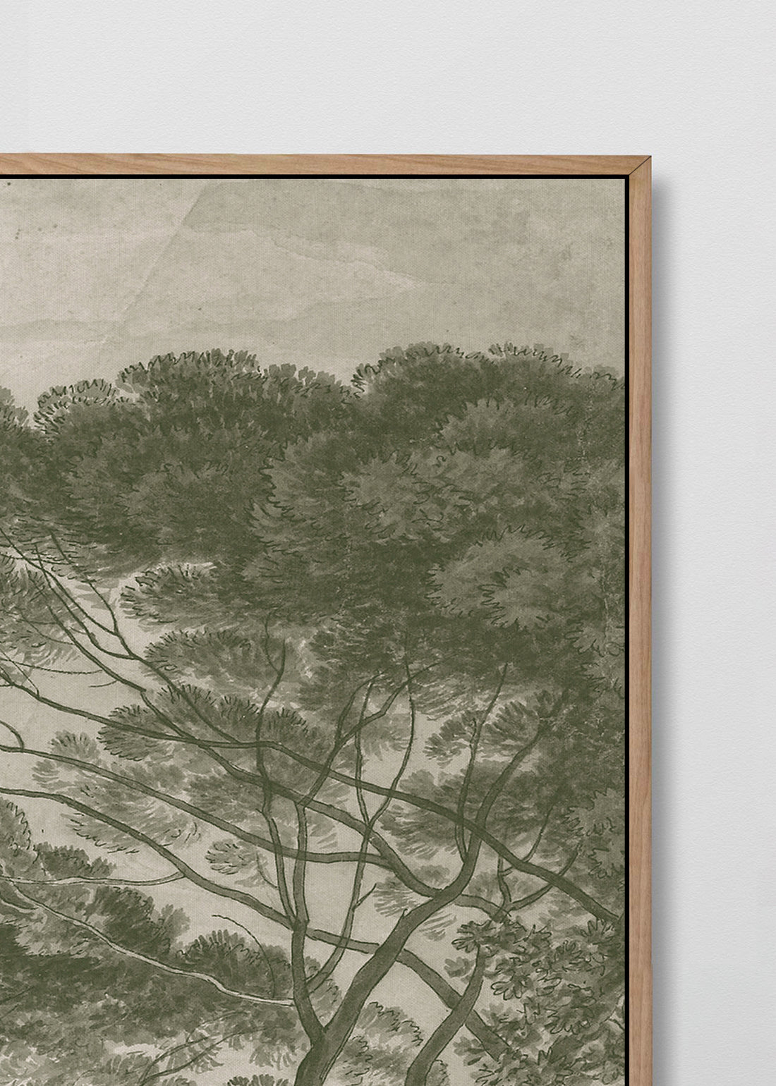 Paneles Murales de lino árboles verdes - Serie 03