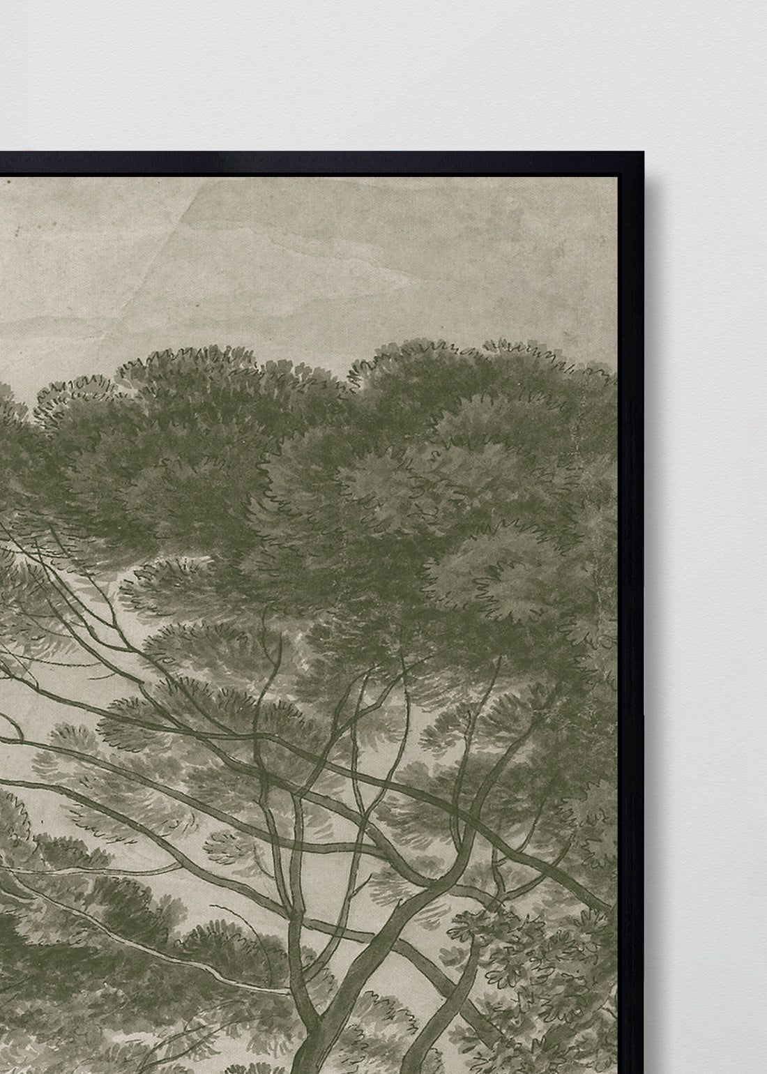 Paneles Murales de lino árboles verdes - Serie 03