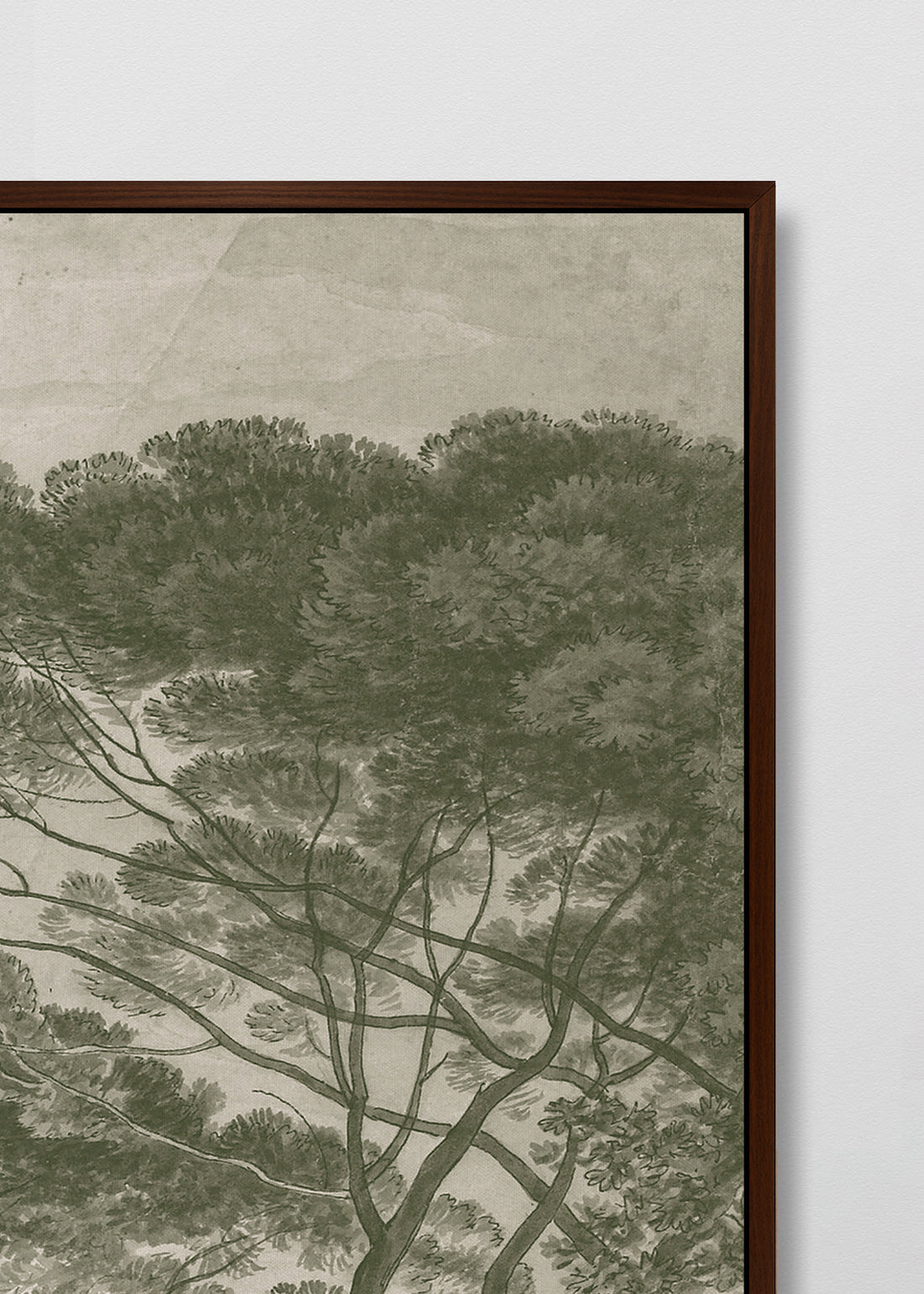 Paneles Murales de lino árboles verdes - Serie 03