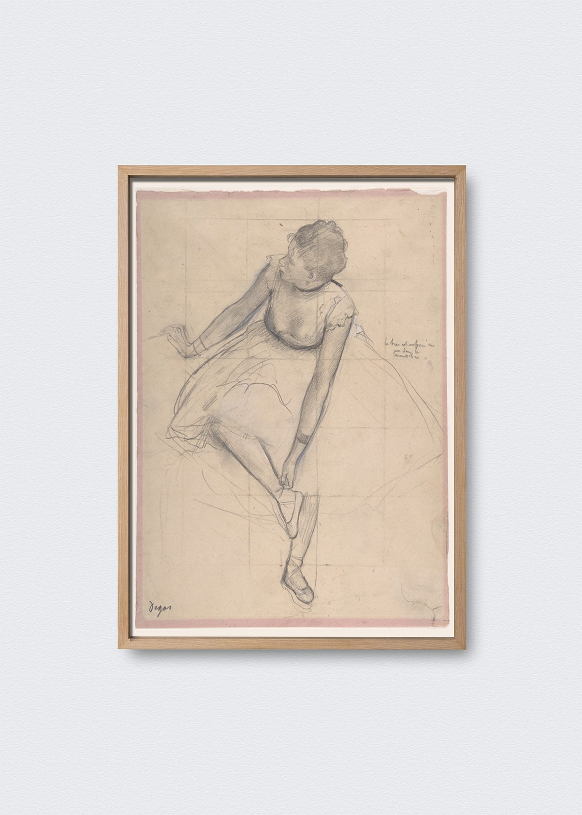 Cuadro Papel algodón Dibujo Bailarina