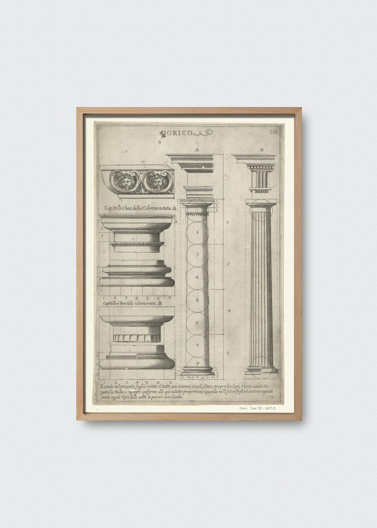 Cuadro Papel algodón Dibujo columna ii
