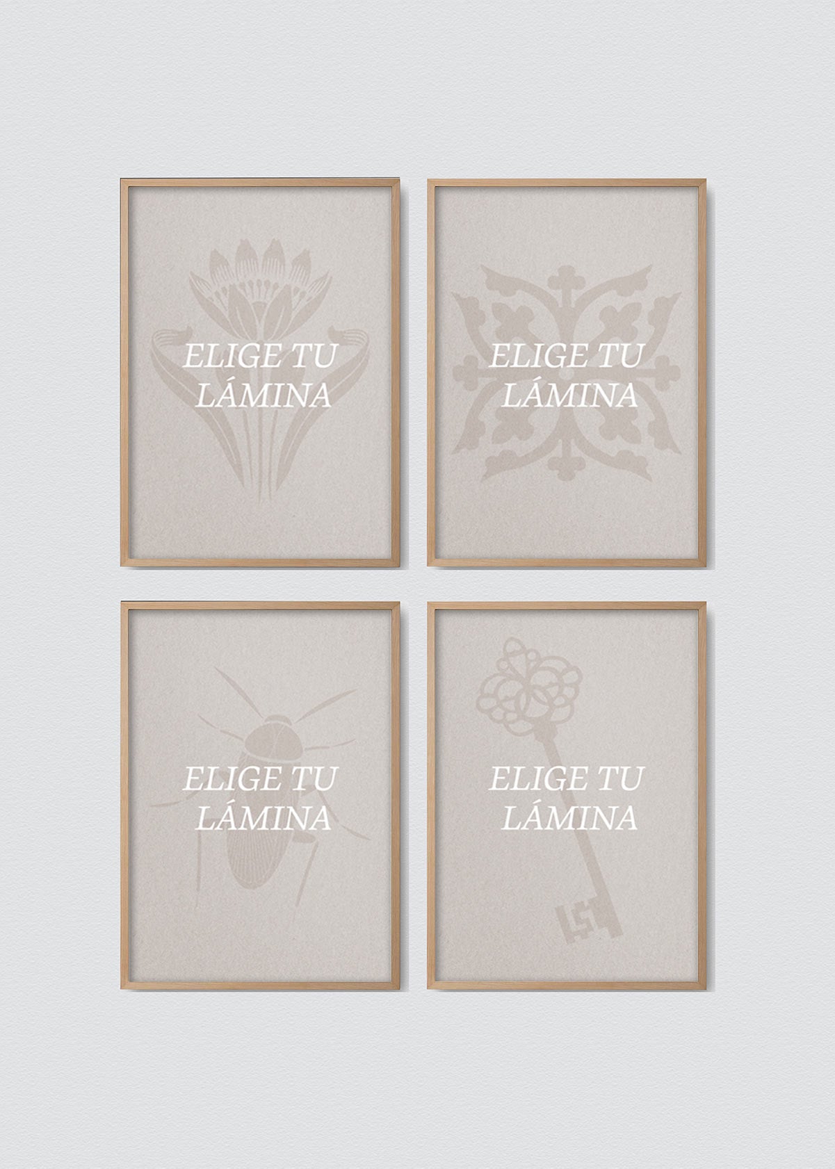 Set Cuadro Elige Tu Lámina x 4