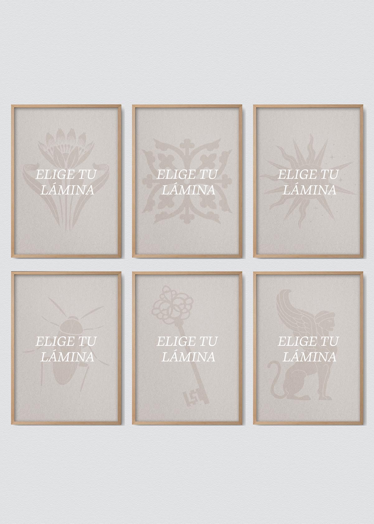 Set Cuadro Elige Tu Lámina x 6