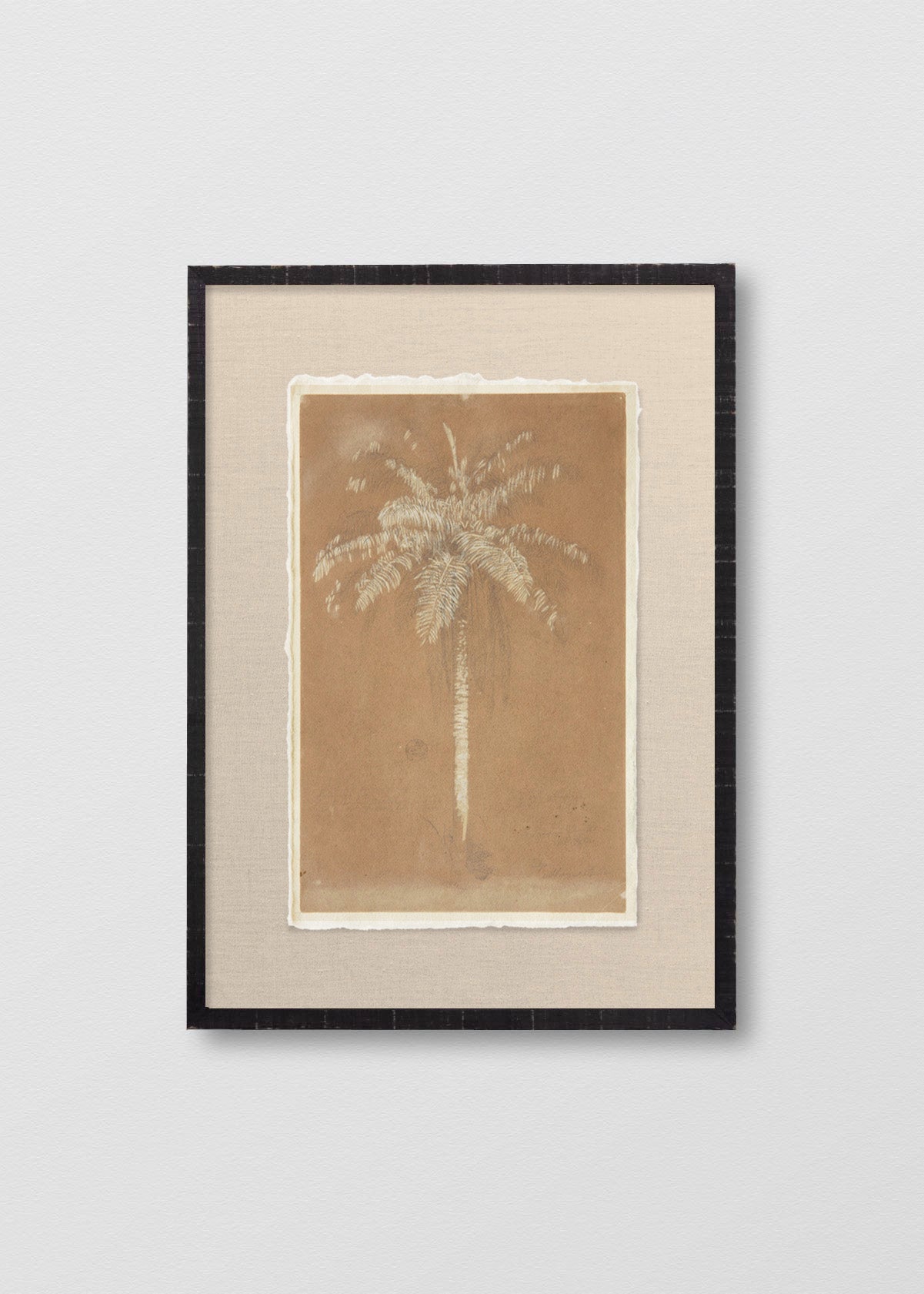 Cuadro Papiro Palmera Terracota