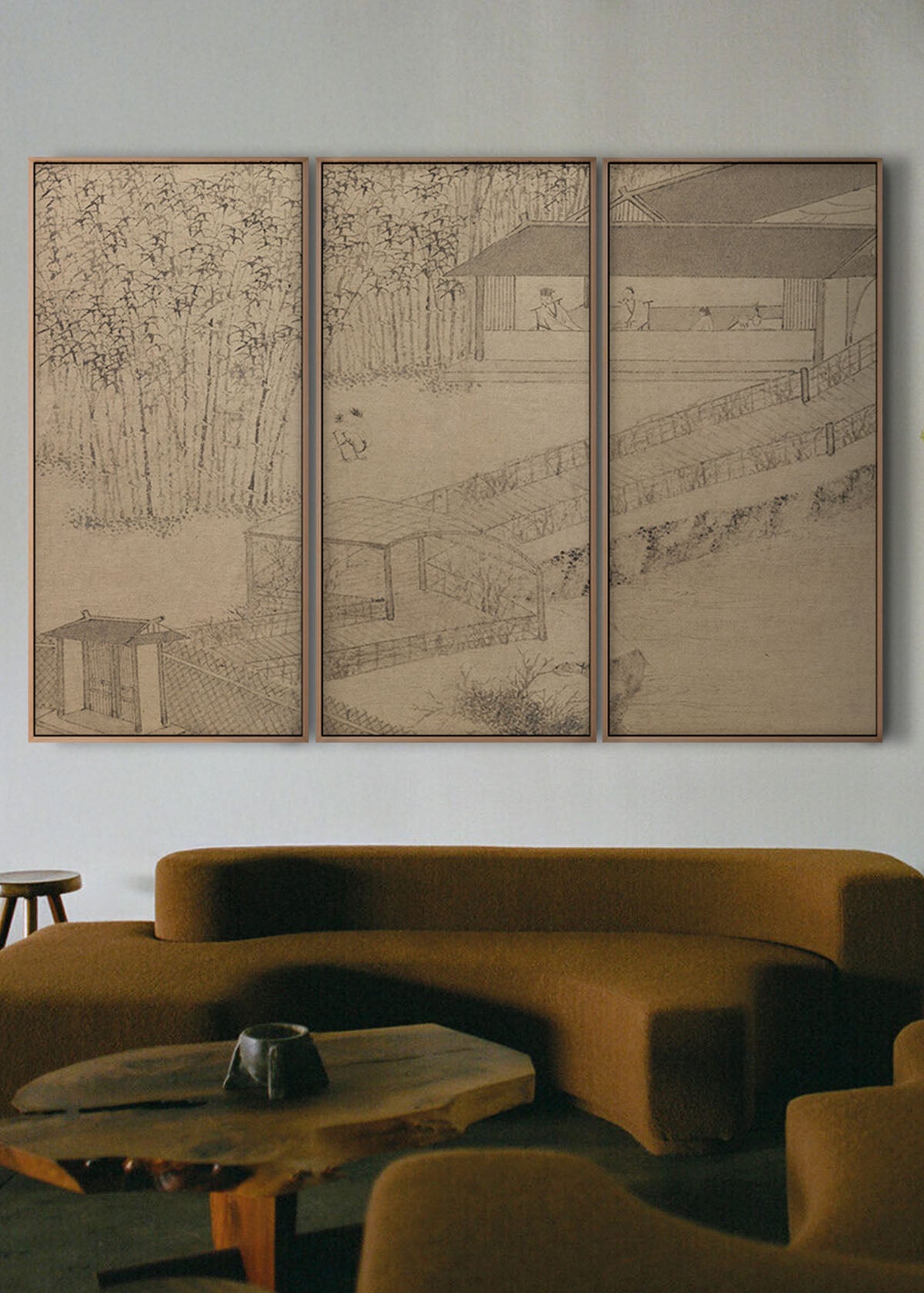 Paneles Murales de lino Jardín Japones - Serie 03