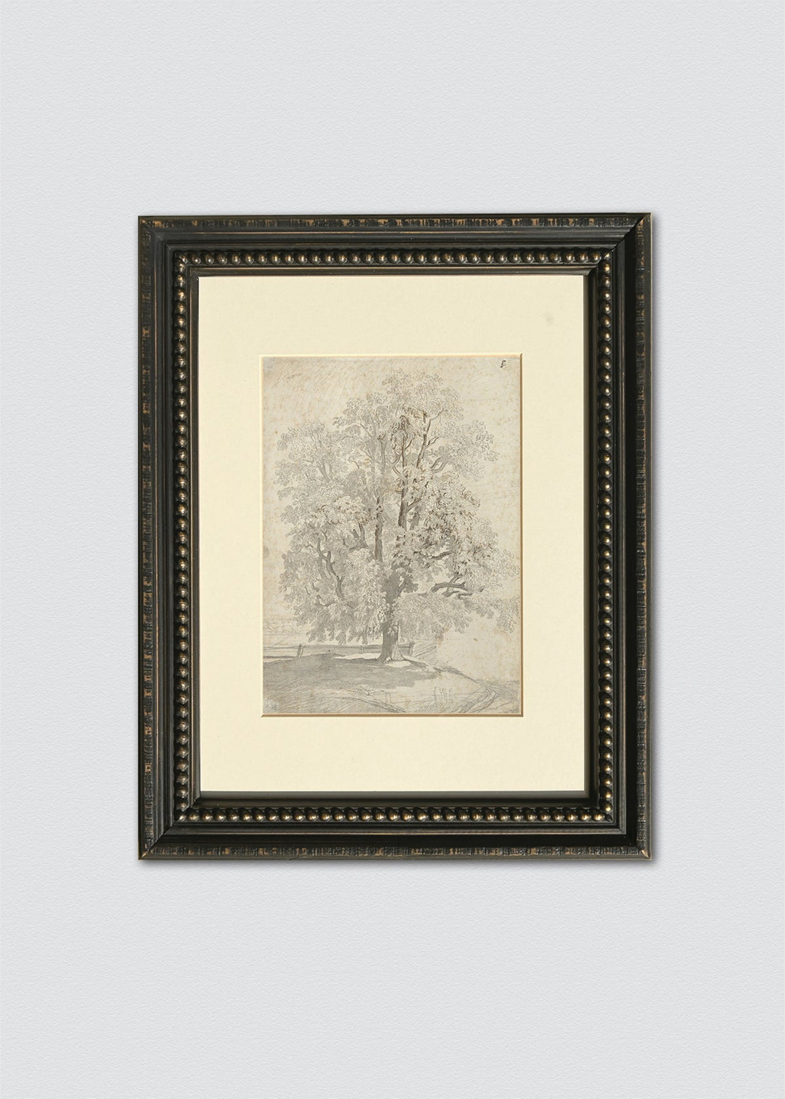 Dibujo el árbol marco vintage perlas (V)