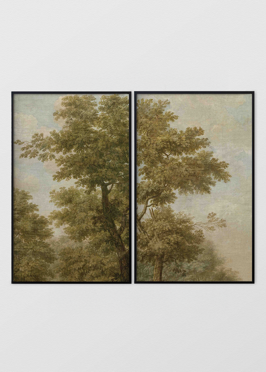 Paneles Murales de lino bosque claro - Serie 02