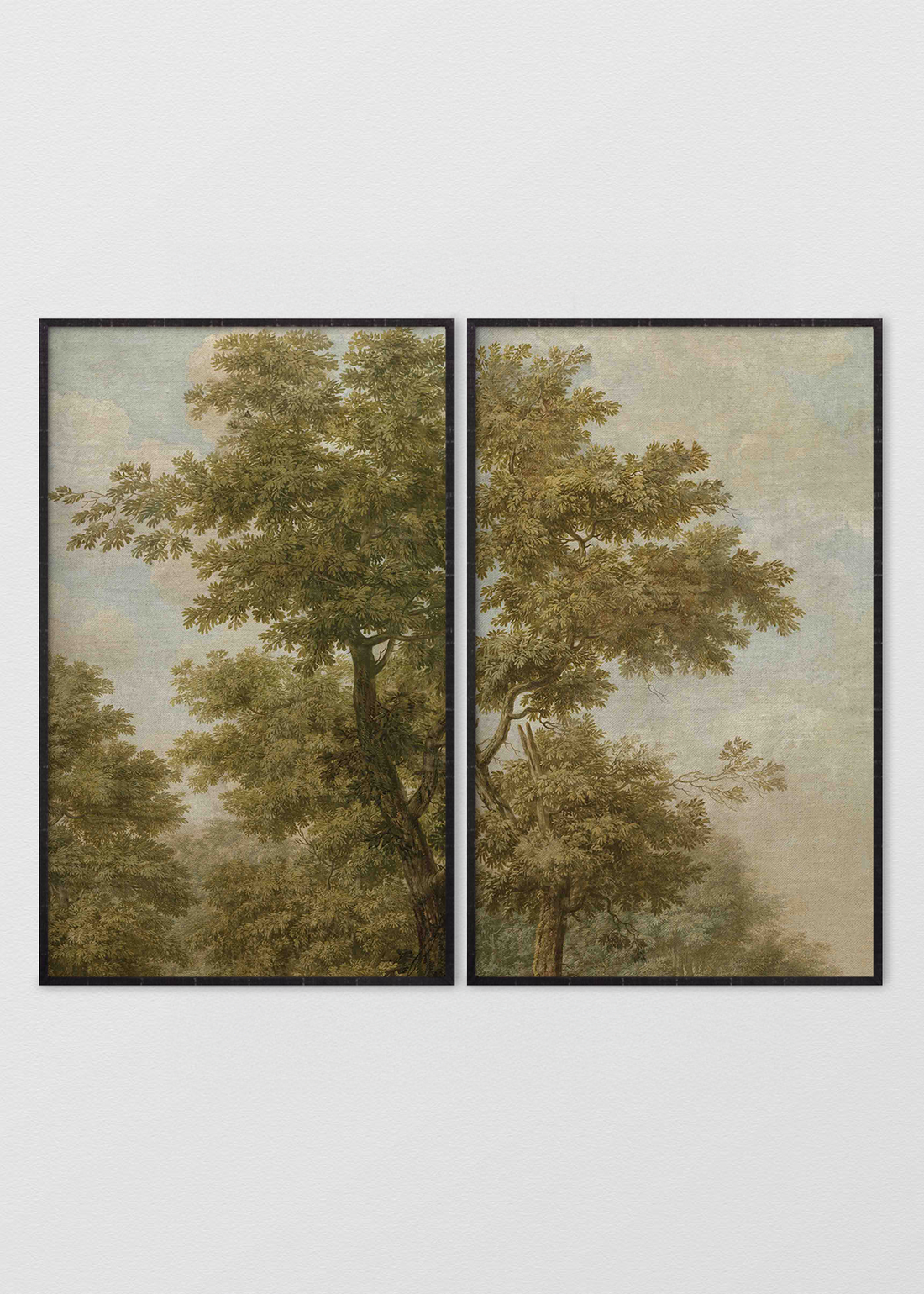 Paneles Murales de lino bosque claro - Serie 02