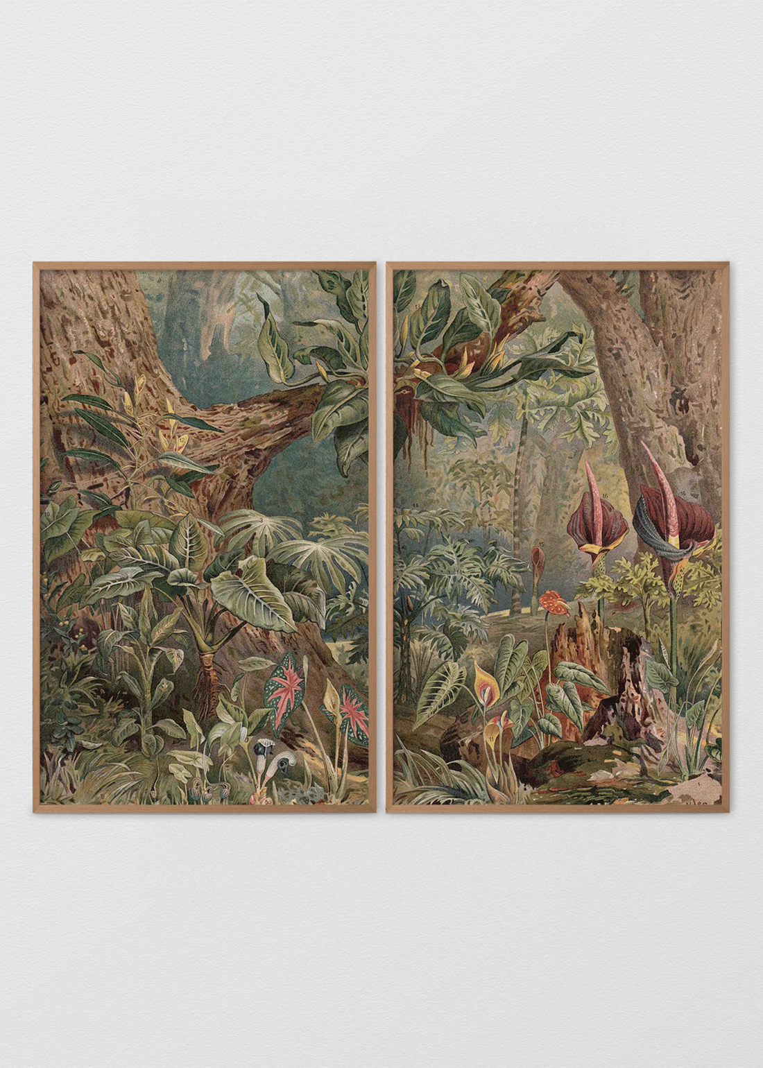 Paneles Murales de lino jungla - Serie 02