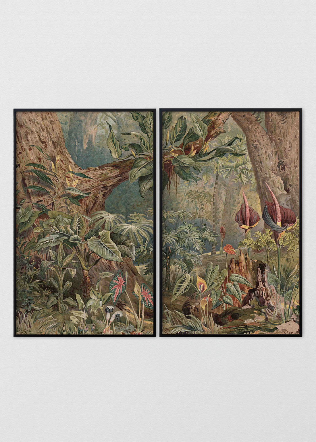 Paneles Murales de lino jungla - Serie 02