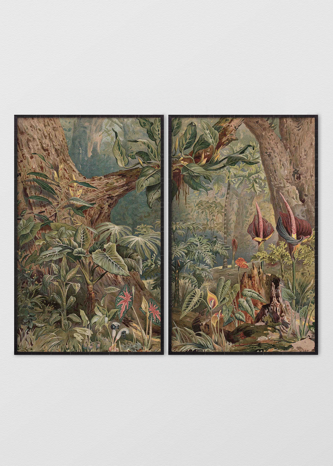 Paneles Murales de lino jungla - Serie 02