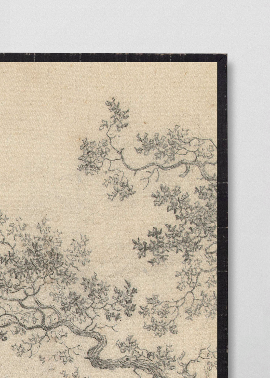 Paneles Murales de lino árboles blanco y negro - Serie 02