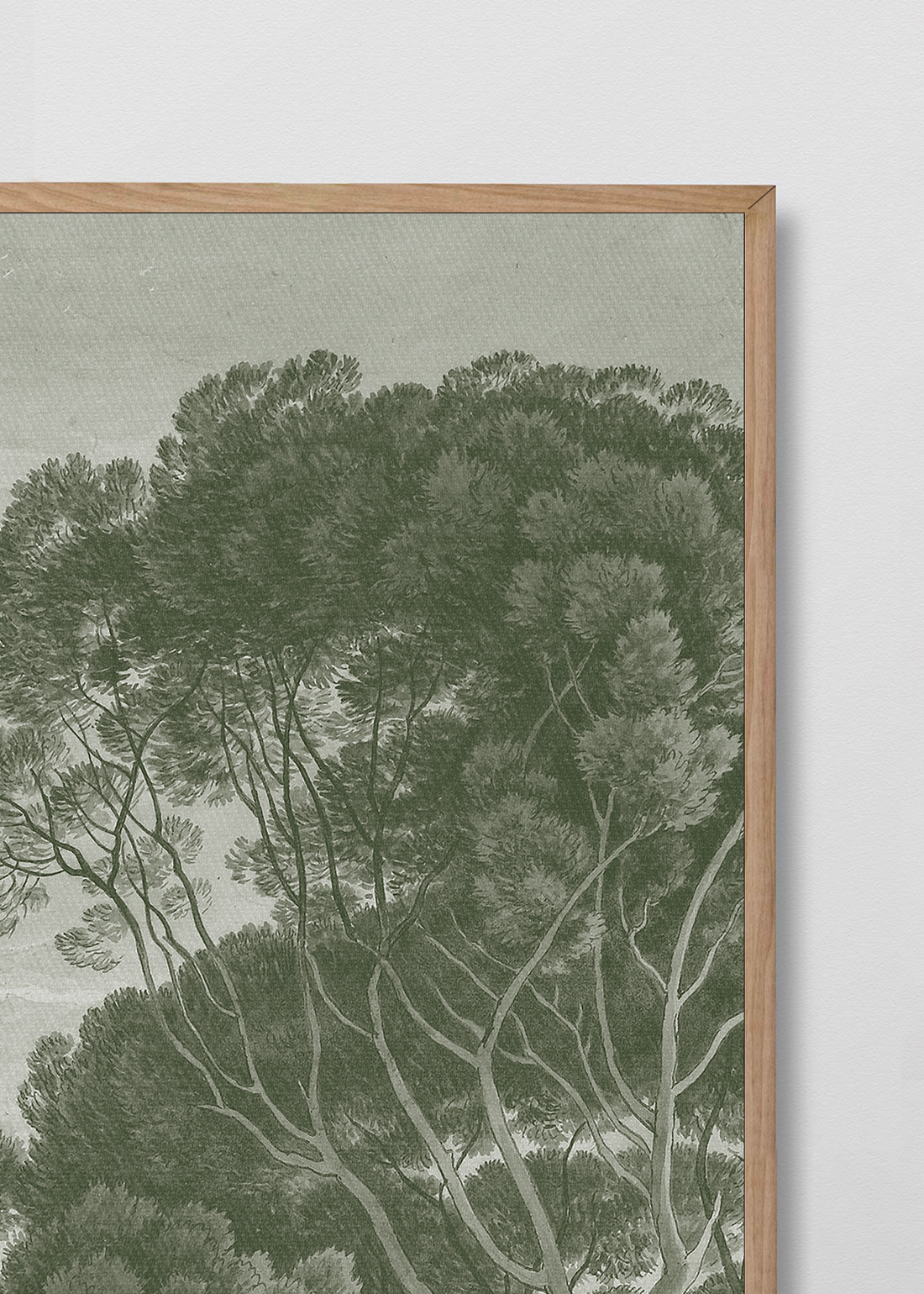 Paneles Murales de lino árboles verdes - Serie 02