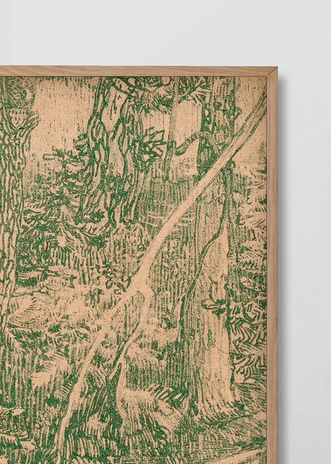 Paneles Murales de lino jungla y garzas - Serie 02