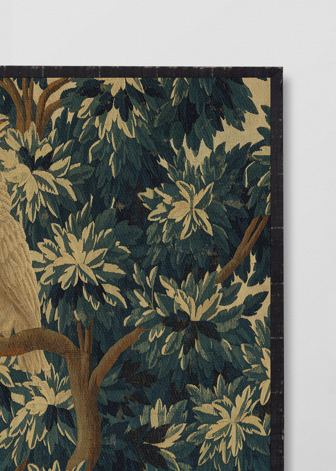 Paneles Murales de lino paisaje de bosque con aves - Serie 02