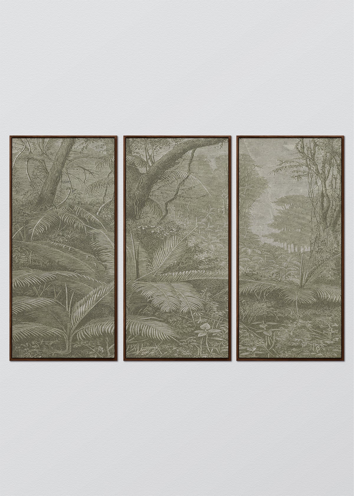 Paneles Murales de lino jungla manglar - Serie 03