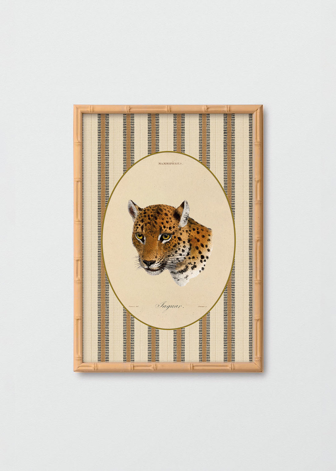 Cuadro Papel Algodón Leopardo Rayas