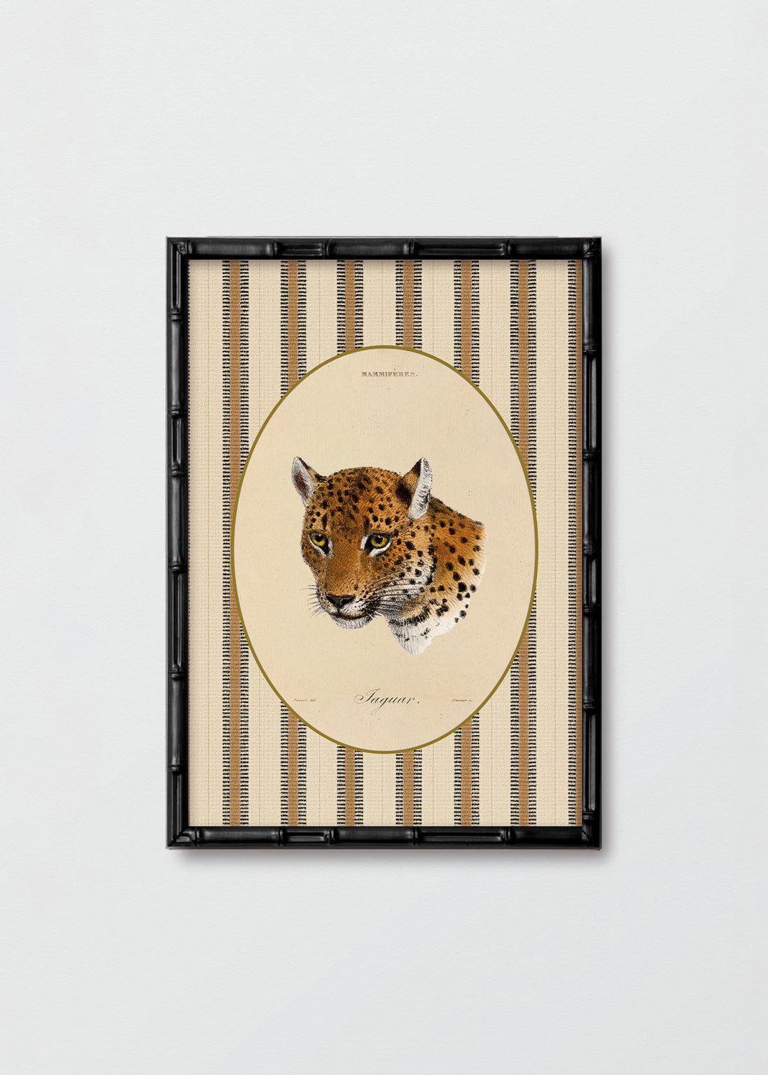 Cuadro Papel Algodón Leopardo Rayas