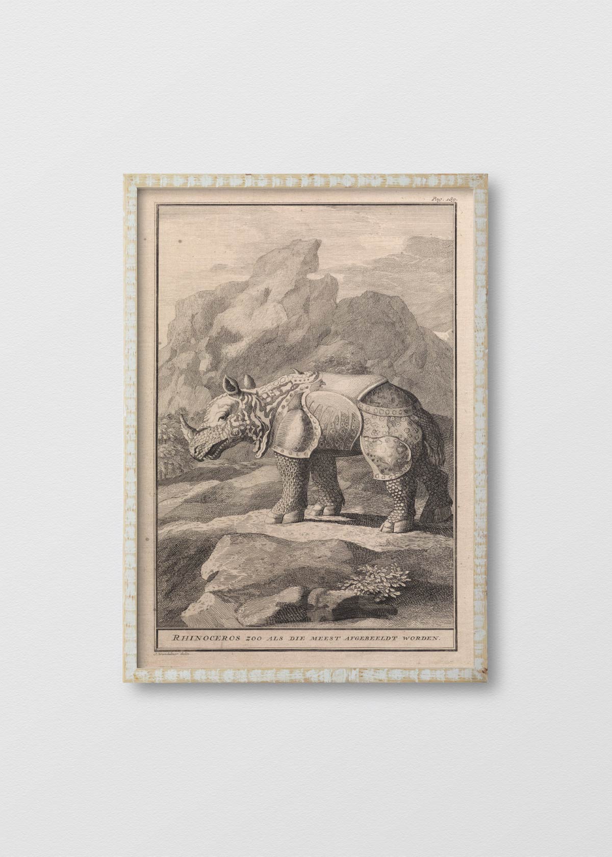 Cuadro Lino Ancient Rhino - Testimoniaprints