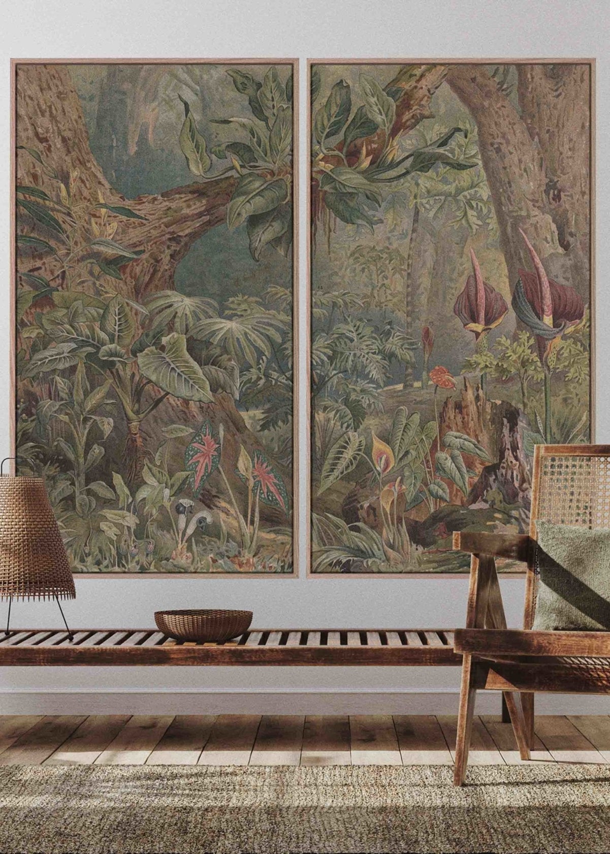 CUADROS DÍPTICO MURAL DE LINO JUNGLA - Testimoniaprints
