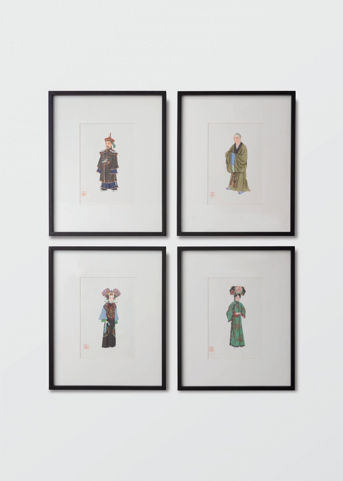 Cuatro Personajes Chinos - Testimoniaprints